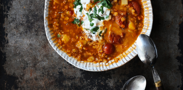 Dal z czerwonej soczewicy z kuminem